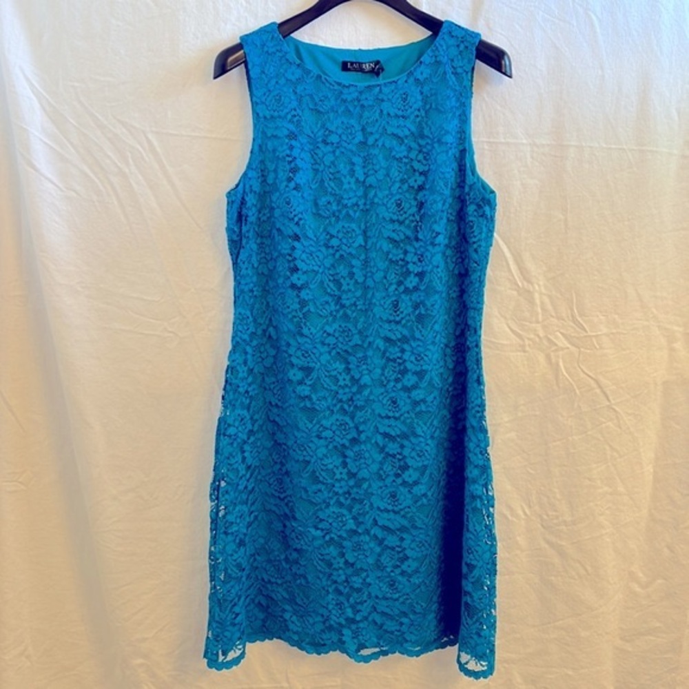 NWT Ralph Lauren Lace Overlay Sleeveless Dress